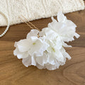 Sheer Fabric Flower U-Pin Hair Sticks Gold Metal 5 Colors view 8
