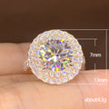 Rose Gold Tone Round Layered Halo Ring With Polished Clear Stone Detail view 5
