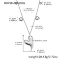 Long Asymmetrical Heart Station Necklaces in Gold and Silver Tone view 7