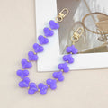 Acrylic Heart Bead Phone Chain Strap with Gold Swivel Clasps view 7