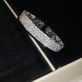 Rhinestone Multi Row Open Cuff Bracelets Gold Silver Eight view 12