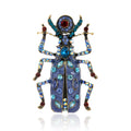 Red Gold Tone Beetle Crystal Enamel Four Designs Metal Brooch Pin view 5