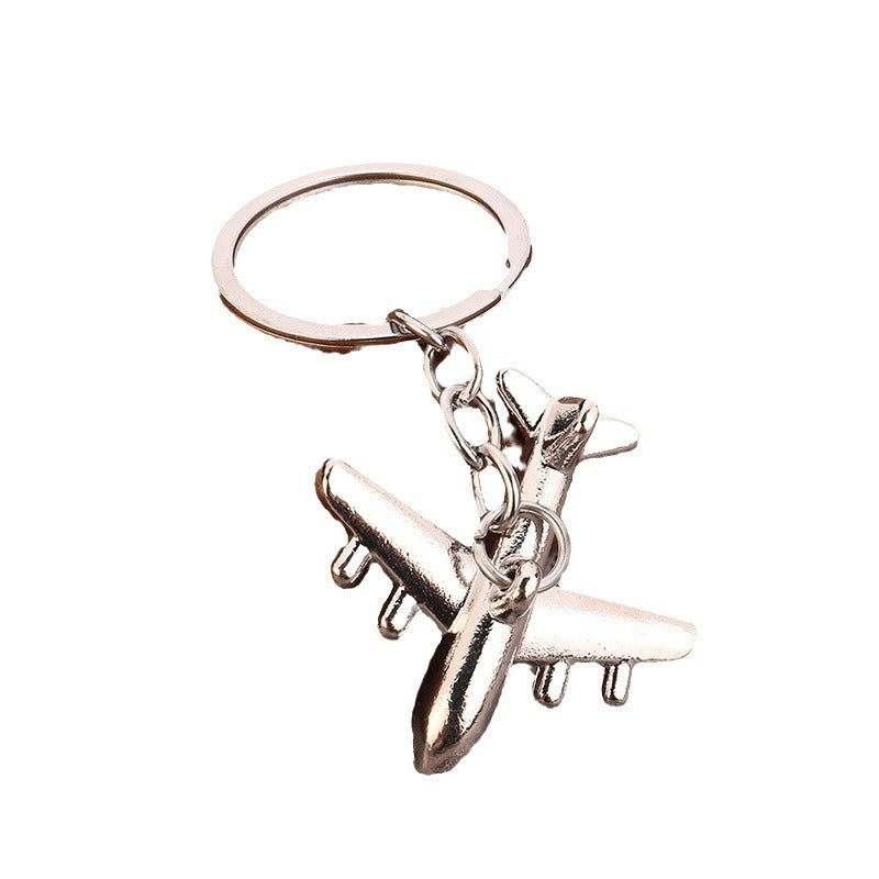 3D Airplane Model Zinc Alloy Keychain Travel Souvenir Gift