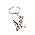 Metal Airplane Keychain, Silver Tone Or Iridescent Finish view 5