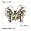 Openwork Butterfly Crystal Brooch in Soft Multicolor Tones view 6