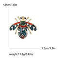 Enamel Jeweled Bee Brooch with Polished Metal and Decorative Accents view 6