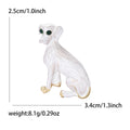 Enamel Sitting Dog Brooch in Black or White with Gold Tone Trim view 5