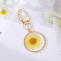 Gold Tone Colorful Feather Flower and Mushroom Clip Keychains view 4
