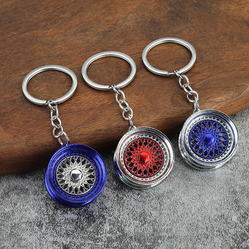 BBS Wheel Style Zinc Alloy Car Keychain Pendant Accessory