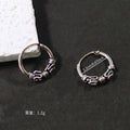 Silver Small Hoop Earrings Twisted Knot Detail Pair view 4