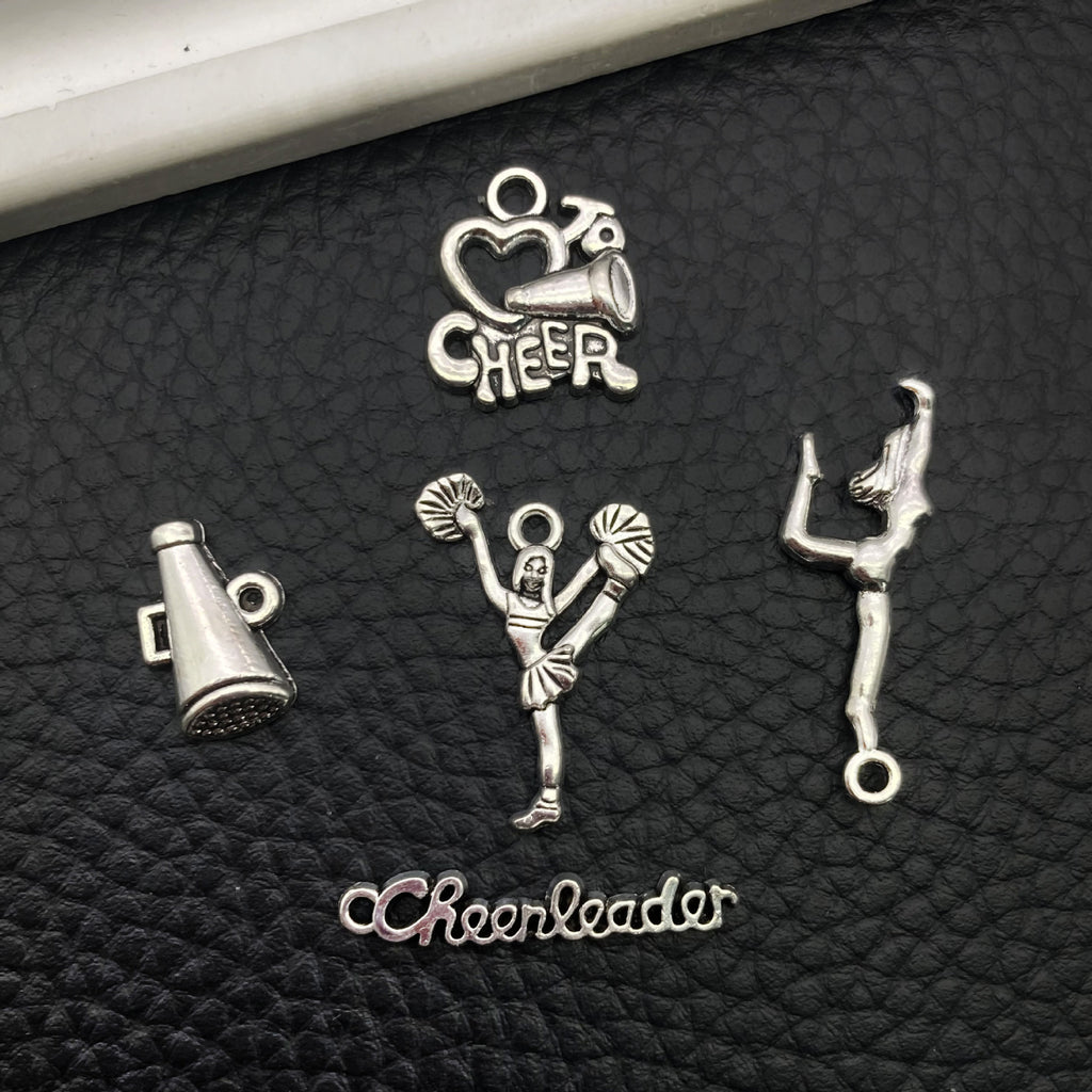Antique Silver Zinc Alloy Cheer Horn Football Aerobics Charm Pendant for DIY Jewelry