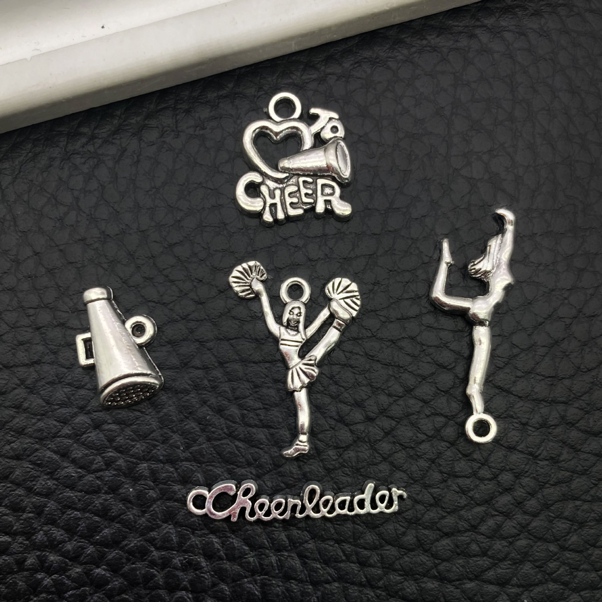 Antique Silver Zinc Alloy Cheer Horn Football Aerobics Charm Pendant for DIY Jewelry