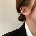 Double Row Pearl Single Ear Cuffs in Two Tones Statement Jewelry view 7