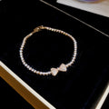 Crystal Pave Bow Tennis Bracelets Silver and Gold Tone view 7