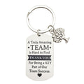 Team Thank You Wooden Tag Keychain Tree Charm Pendant view 5