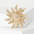 Radiating Enamel Flower Brooch With Pearl in Two Palettes view 3