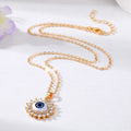 Gold and Silver Tone Geometric Evil Eye Pendant Necklaces view 2