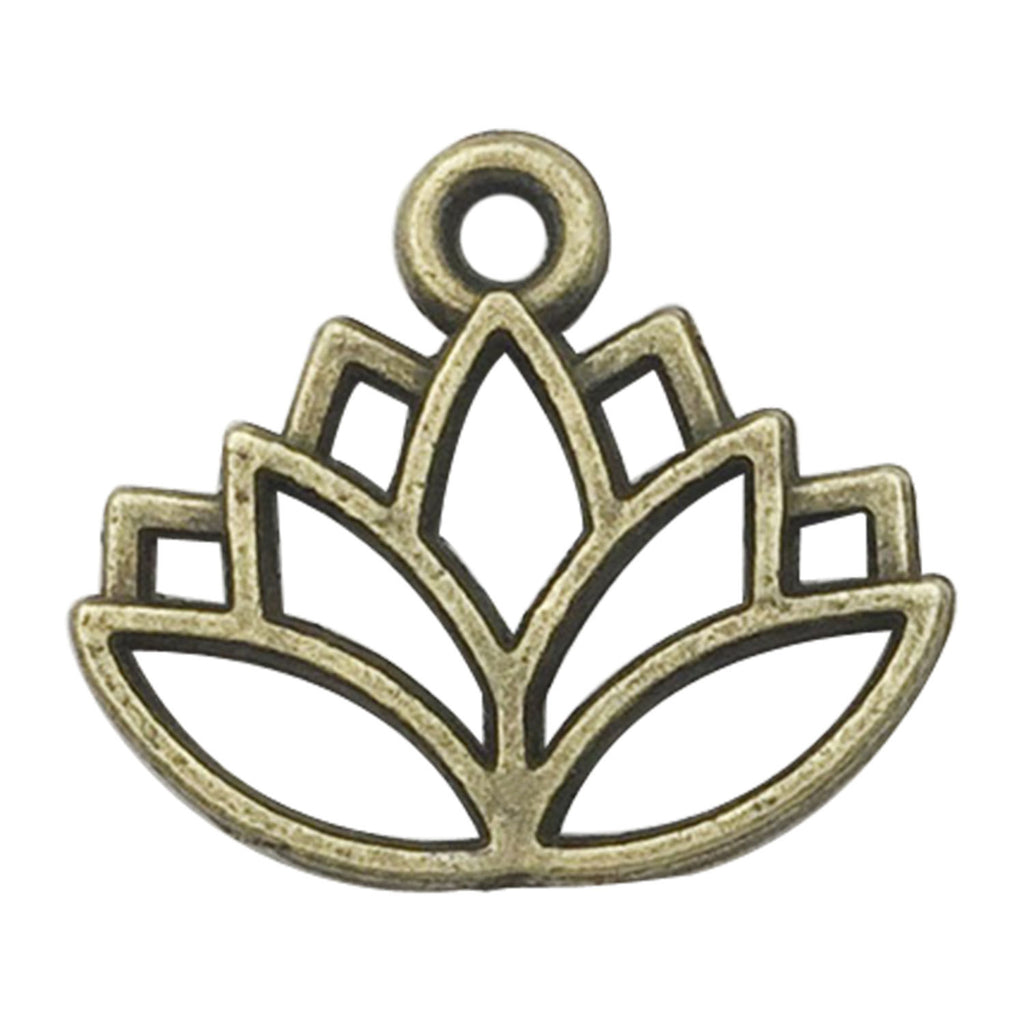 Antique Cyan Zinc Alloy Rose Sunflower Plum Blossom Charm Pendant for DIY Jewelry