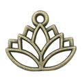 Antique Cyan Zinc Alloy Rose Sunflower Plum Blossom Charm Pendant for DIY Jewelry
