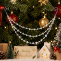 Clear Faceted Crystal Bead Christmas Tree Hanging Ornament view 4