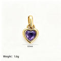 Gold Tone Chain Necklaces With Twelve Small Heart Birthstone Pendants view 11