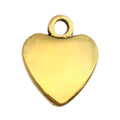 Matte Gold-Tone Heart and Letter Metal Charms with 26 Listed Options view 10