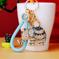 Jeweled Elephant Keychains with Fortune Cords and Loose Heart Loops view 11