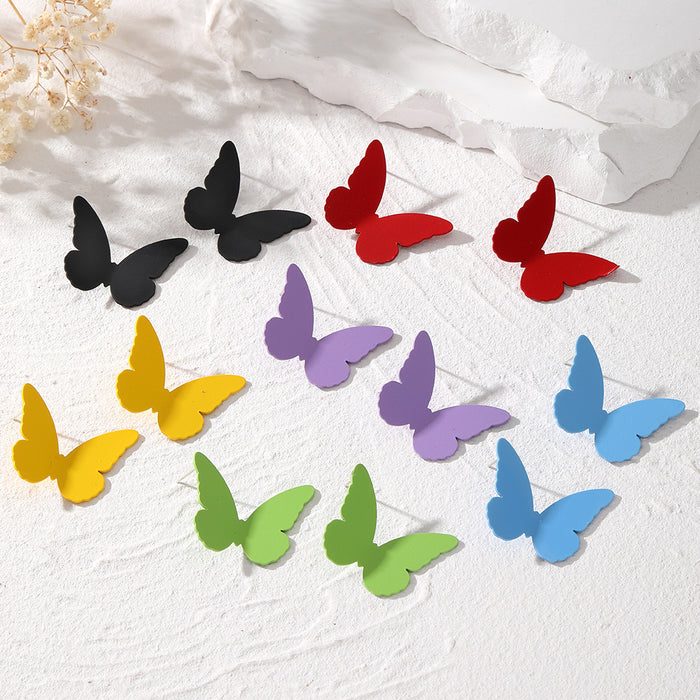 Butterfly Stud Earrings in Seven Bright Color Options