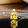 Pink Yellow Square Gem Necklace Stud Earring Options view 9