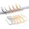 Curved 19 x 10 mm Copper Earring Hooks in Six Metal Finishes view 1