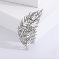 Crystal Leaf Brooch in Four Metal and Jewel Tone Colorways view 7
