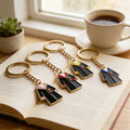 Enamel Graduation Gown Keychain Gold Ring Four Colors view 3