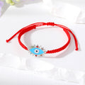 Red Woven Cord Silver Tone Hamsa Evil Eye Adjustable Bracelets view 6