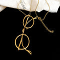 Eyeglasses Frame Pendant Chain Necklace Gold or Silver Tone view 6