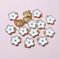 Enamel Flower Metal Jewelry Charms in Seven Color Options view 10