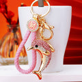 Jeweled Dolphin Keychains in Four Colors with Braided and Bare Loops view 6