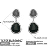 Steel Black Earrings