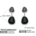 Oval Cat Eye Glass Stone Necklace Bracelet Earring Set view 11
