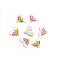 Pastel Rainbow Enamel Charm in Gold and Silver Tone view 7
