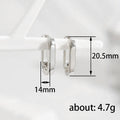Rounded U Hoop Earrings in Gold and Silver Tones Polished Metal Jewelry view 4