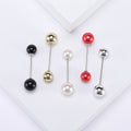 Double Ball Stick Pin Set Five Colors Mixed Finishes view 2