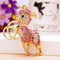 Jeweled Sheep and Goat Keychain Collection in Thirteen Options view 3