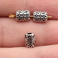 Scroll Texture Barrel Beads in Two Finishes for Jewelry Making view 1