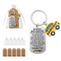 School Bus Driver Dog Tag Keychain Stainless Steel Charm view 1