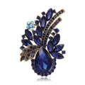 Green Flower Crystal Seven Designs Metal Brooch Pin view 11