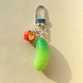 Realistic Cucumber and Fruit Novelty Clip Keychains in Four Designs view 5