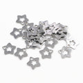 Silver-Tone Open Star Pendant Charms in Assorted Designs view 4