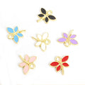Four Wing Enamel Dragonfly Charms in Six Colors and Two Metal Tones view 3