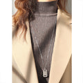 Rose Gold Steel LUCK Long Sweater Necklace Heart Rectangle view 7