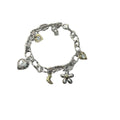 Silver Charm Bracelet With Star Heart Flower And Gems view 5